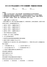 2023-2024学年山东威海市14中学八年级物理第一学期期末复习检测试题含答案