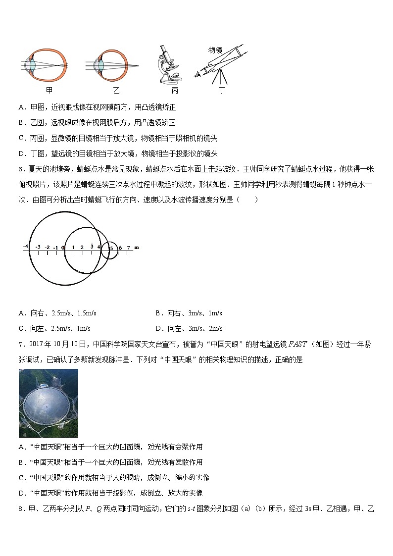 2023-2024学年山东省德州市经济开发区抬头寺中学物理八上期末预测试题含答案02