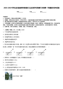 2023-2024学年山东省德州市陵城区江山实验学校物理八年级第一学期期末统考试题含答案