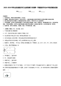 2023-2024学年山东省临沂市兰山区物理八年级第一学期期末学业水平测试模拟试题含答案