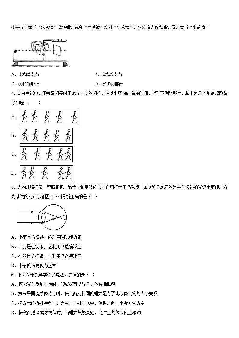 2023-2024学年山东省滨州市五校物理八年级第一学期期末教学质量检测试题含答案02