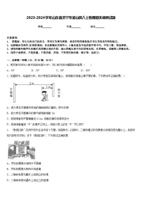 2023-2024学年山东省济宁市梁山县八上物理期末调研试题含答案