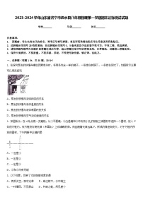 2023-2024学年山东省济宁市泗水县八年级物理第一学期期末达标测试试题含答案