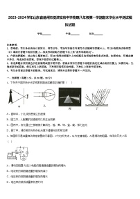 2023-2024学年山东省德州市夏津实验中学物理八年级第一学期期末学业水平测试模拟试题含答案