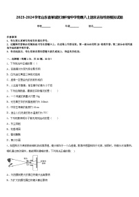 2023-2024学年山东省莱城区刘仲莹中学物理八上期末达标检测模拟试题含答案