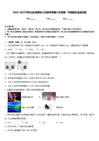 2023-2024学年山东省青岛六校联考物理八年级第一学期期末监测试题含答案