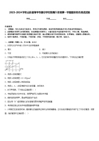 2023-2024学年山东省邹平市部分学校物理八年级第一学期期末综合测试试题含答案