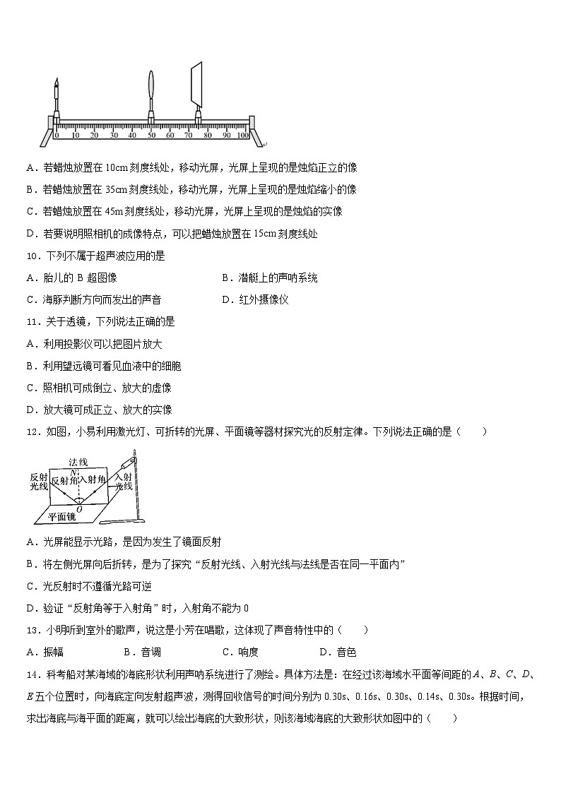 2023-2024学年山东省烟台市莱山区物理八年级第一学期期末教学质量检测模拟试题含答案03