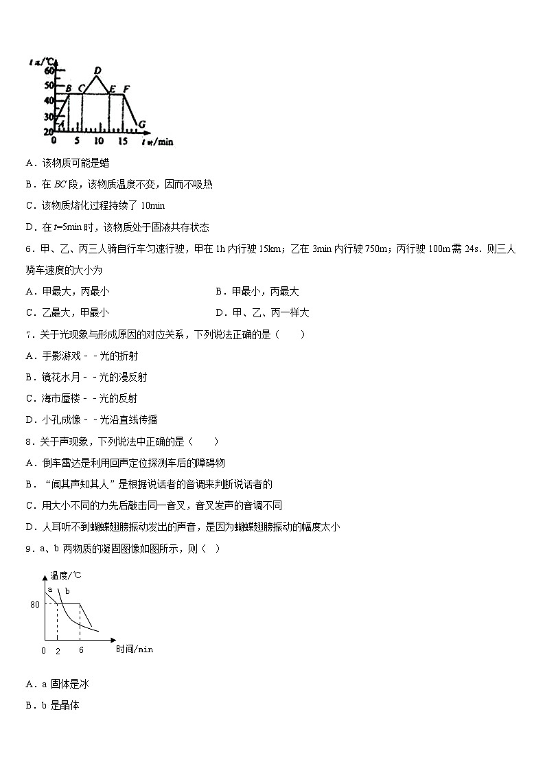 2023-2024学年山东省邹城市第八中学八年级物理第一学期期末复习检测模拟试题含答案第2页