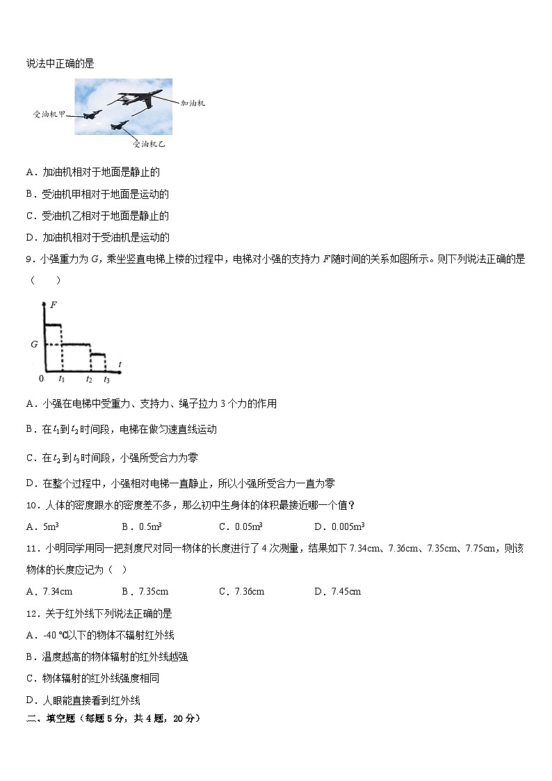 2023-2024学年山东省荣成市石岛实验中学物理八上期末统考模拟试题含答案第3页