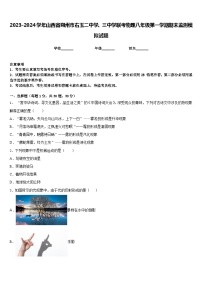 2023-2024学年山西省朔州市右玉二中学、三中学联考物理八年级第一学期期末监测模拟试题含答案