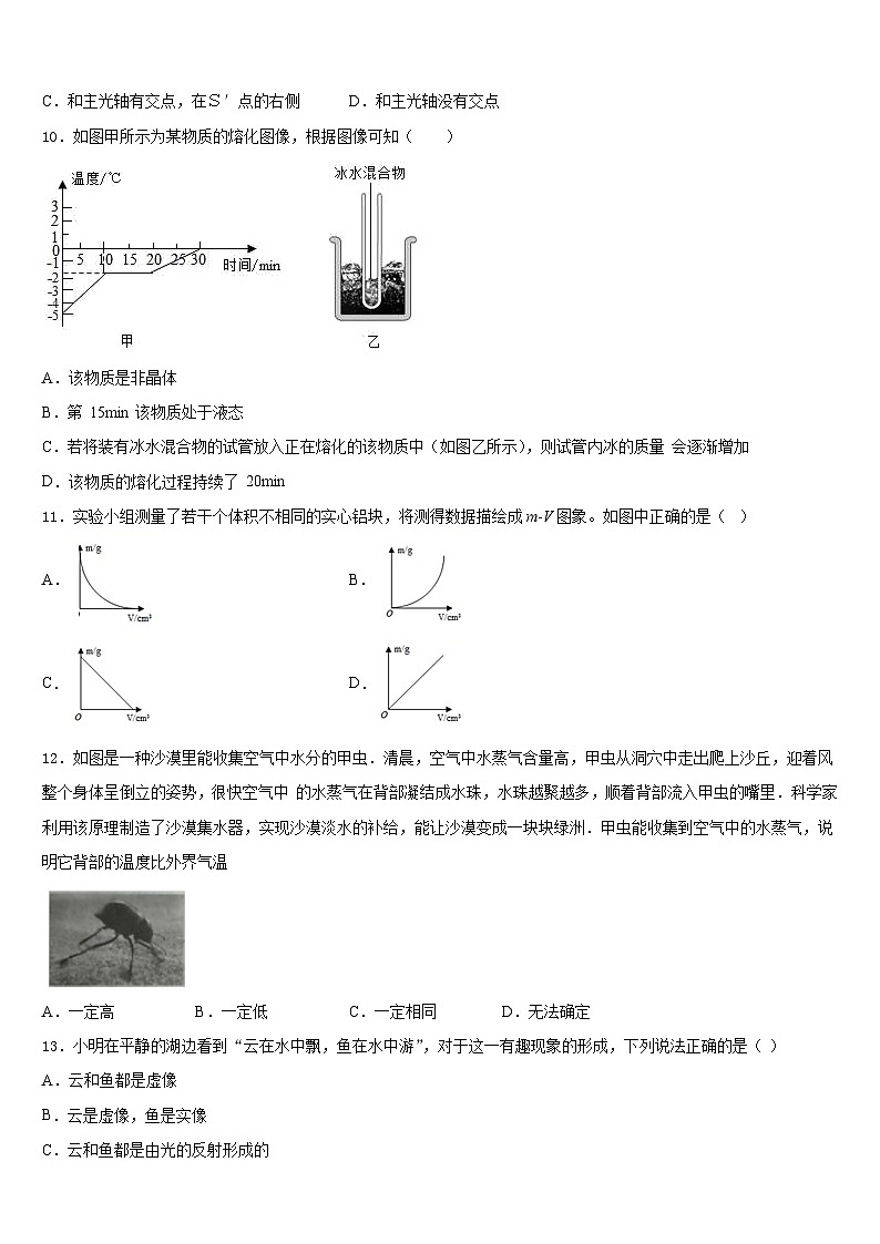 2023-2024学年山南市物理八上期末学业水平测试试题含答案03