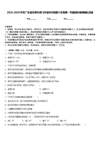 2023-2024学年广东省东莞市虎门外语学校物理八年级第一学期期末调研模拟试题含答案