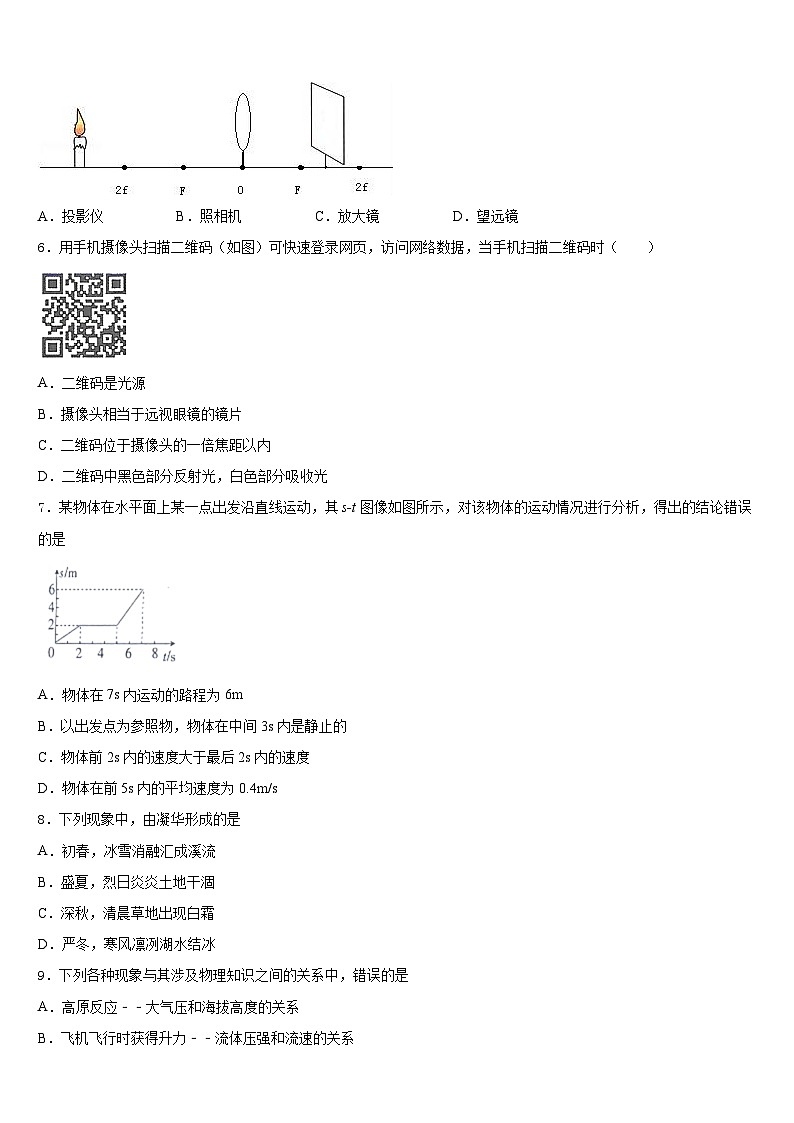 2023-2024学年广东省佛山市三水区物理八上期末经典模拟试题含答案第2页