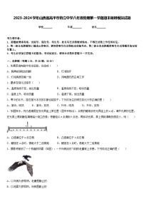 2023-2024学年山西省高平市特立中学八年级物理第一学期期末调研模拟试题含答案