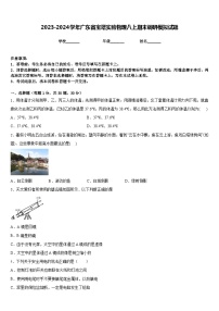 2023-2024学年广东省宝塔实验物理八上期末调研模拟试题含答案