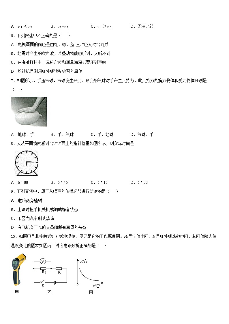 2023-2024学年广东省广州大附中八年级物理第一学期期末质量跟踪监视模拟试题含答案第2页