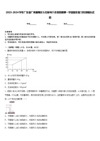 2023-2024学年广东省广州番禺区七校联考八年级物理第一学期期末复习检测模拟试题含答案