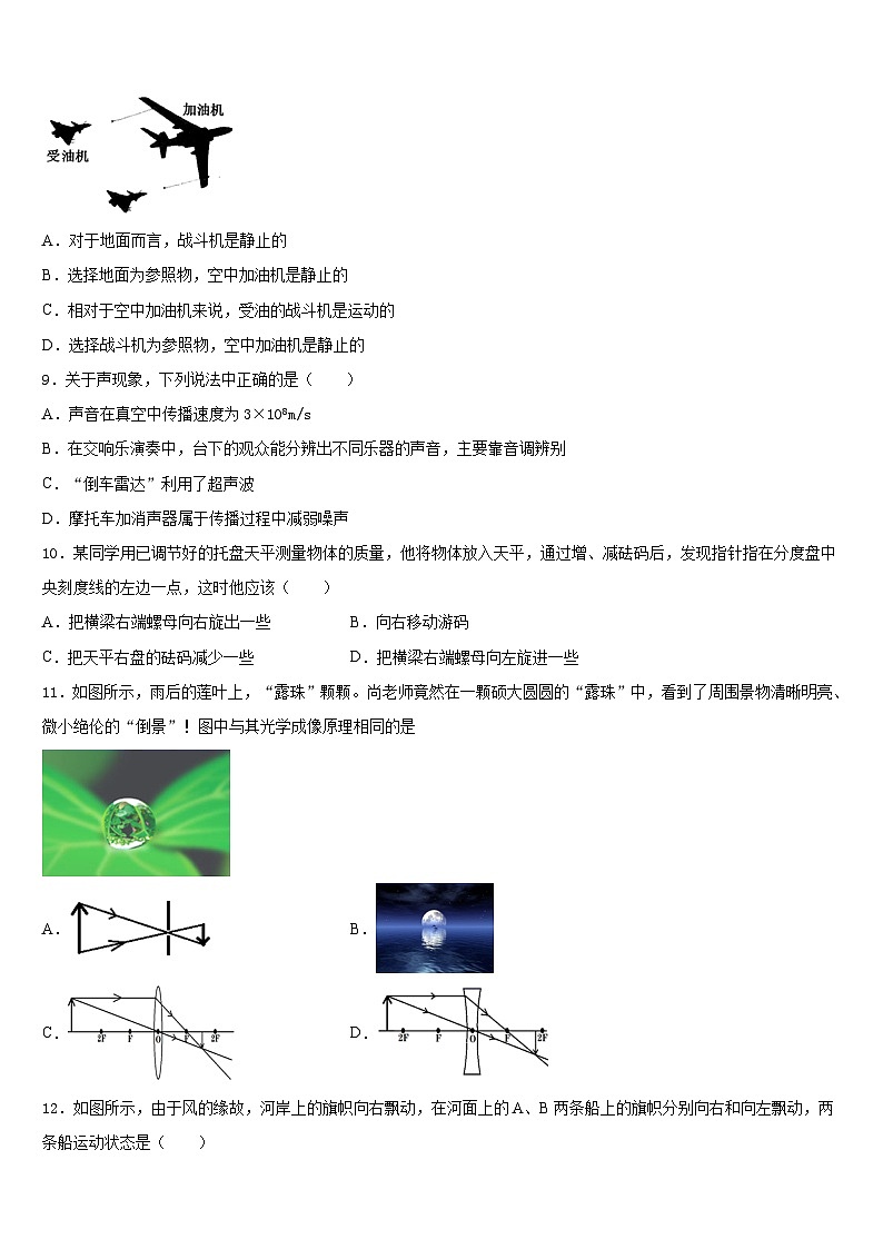2023-2024学年广东省广州荔湾区六校联考八上物理期末达标检测模拟试题含答案03