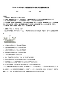 2023-2024学年广东省揭阳普宁市物理八上期末调研试题含答案