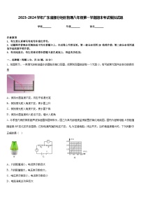 2023-2024学年广东省部分地区物理八年级第一学期期末考试模拟试题含答案