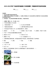 2023-2024学年广东省深圳市福田区八年级物理第一学期期末教学质量检测试题含答案