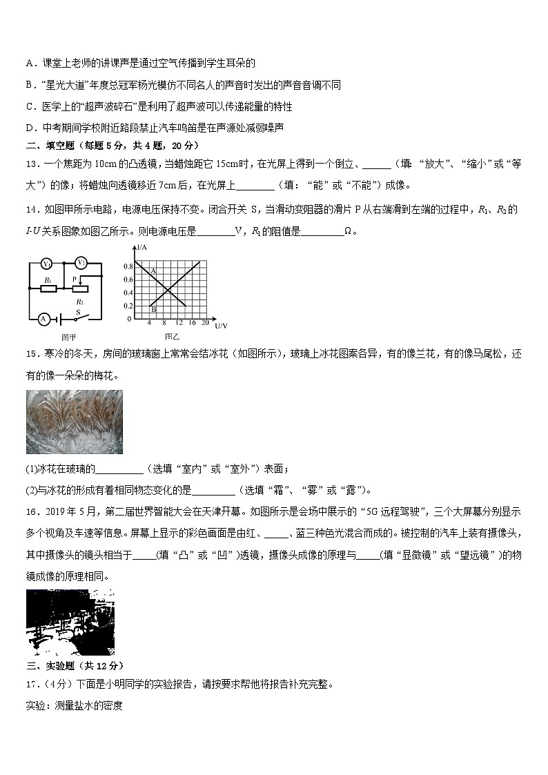 2023-2024学年广东省深圳市罗湖区文锦中学八年级物理第一学期期末质量跟踪监视试题含答案第3页
