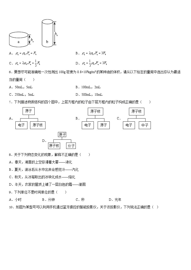 2023-2024学年广东省湛江市霞山职业高级中学物理八上期末统考试题含答案第2页