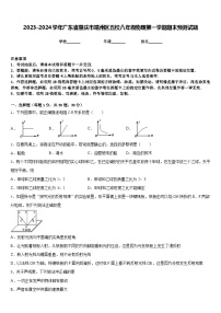 2023-2024学年广东省肇庆市端州区五校八年级物理第一学期期末预测试题含答案