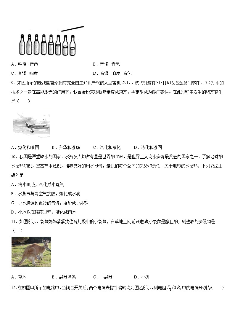 2023-2024学年广东省深圳市盐田区八上物理期末检测模拟试题含答案第3页