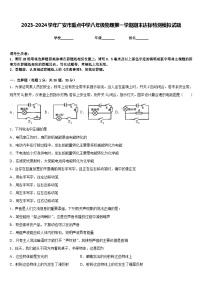 2023-2024学年广安市重点中学八年级物理第一学期期末达标检测模拟试题含答案