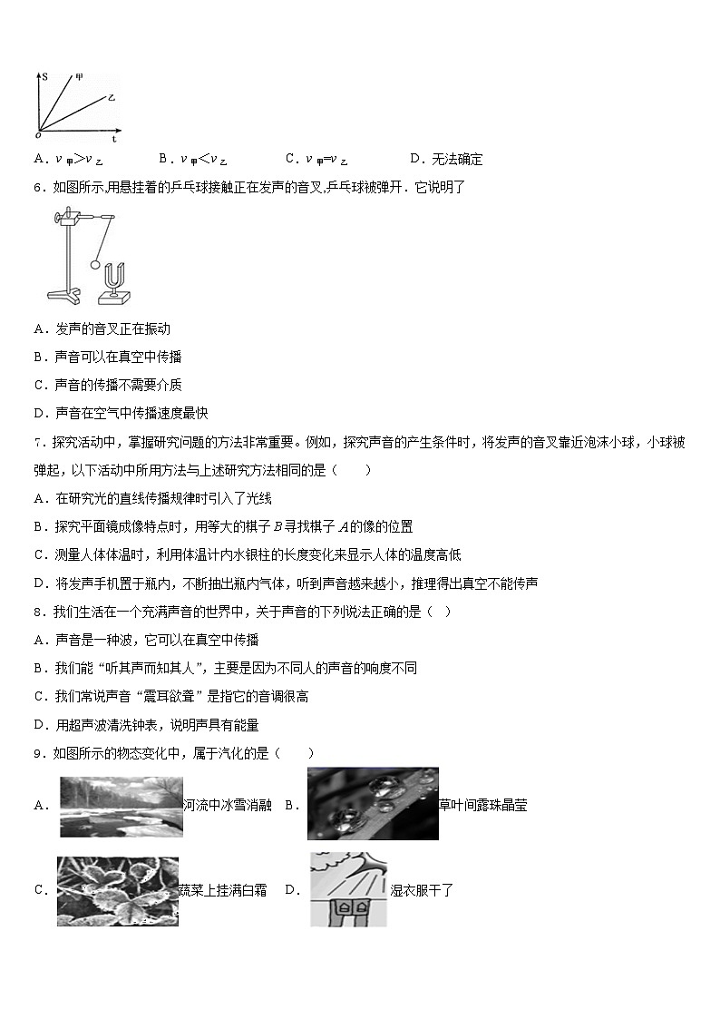 2023-2024学年广西博白县八上物理期末质量跟踪监视模拟试题含答案02