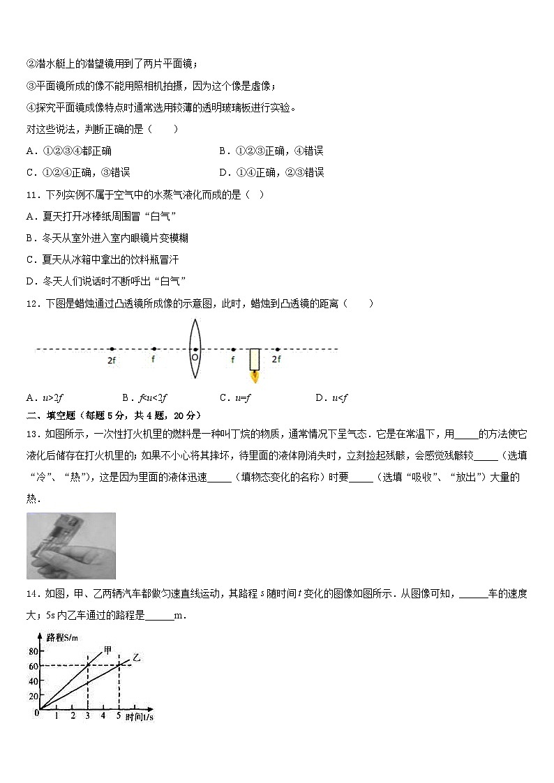 2023-2024学年广州省惠阳市惠城区物理八上期末达标检测试题含答案第3页