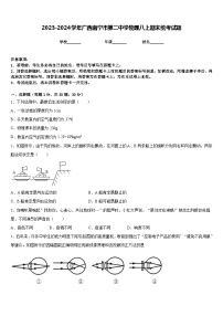 2023-2024学年广西南宁市第二中学物理八上期末统考试题含答案