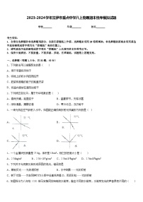 2023-2024学年拉萨市重点中学八上物理期末统考模拟试题含答案