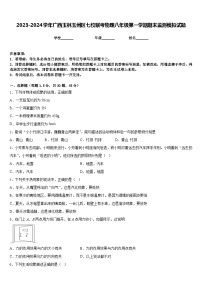 2023-2024学年广西玉林玉州区七校联考物理八年级第一学期期末监测模拟试题含答案