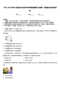 2023-2024学年江苏省东台市实验中学教育集团物理八年级第一学期期末达标检测试题含答案