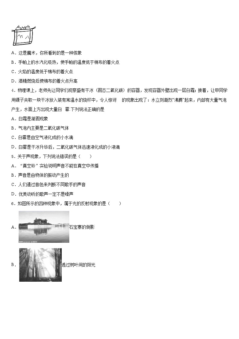 2023-2024学年江苏省兴化市楚水初级中学八年级物理第一学期期末教学质量检测试题含答案02