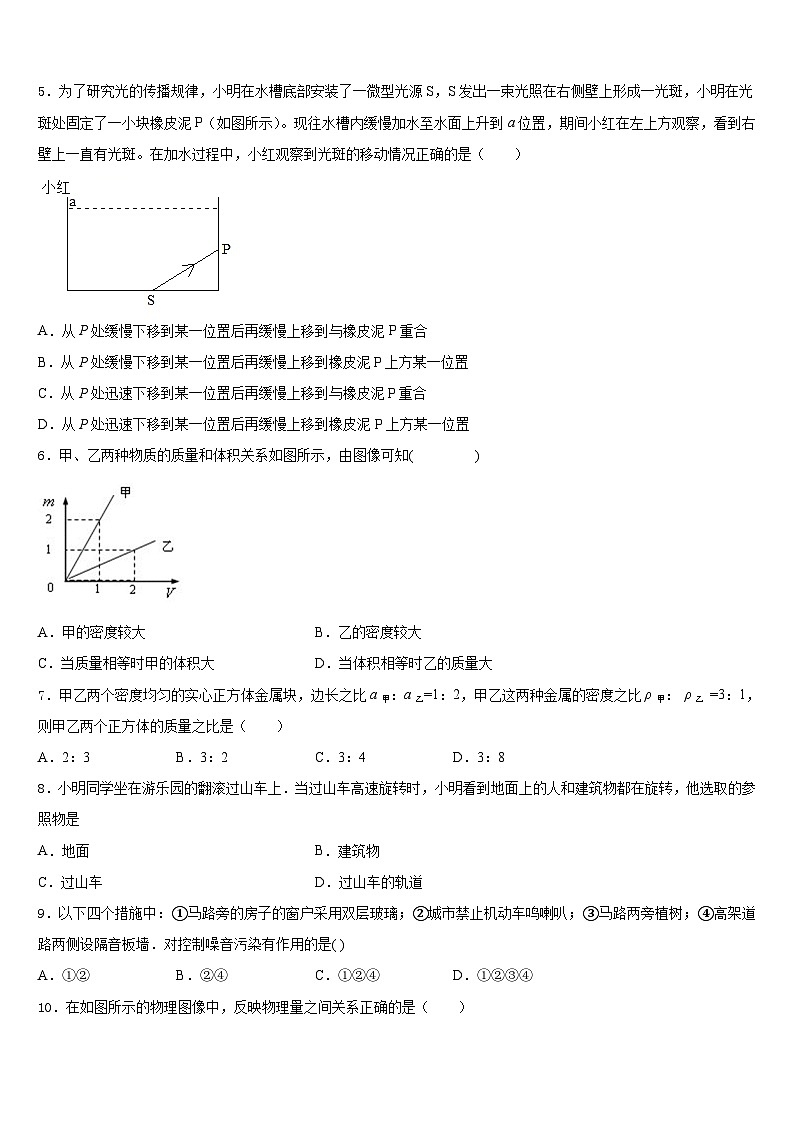 2023-2024学年江苏省南京师范大附中江宁分校八年级物理第一学期期末监测模拟试题含答案第2页
