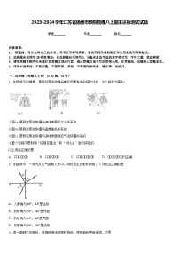 2023-2024学年江苏省扬州市教院物理八上期末达标测试试题含答案