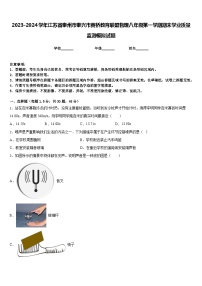 2023-2024学年江苏省泰州市泰兴市黄桥教育联盟物理八年级第一学期期末学业质量监测模拟试题含答案