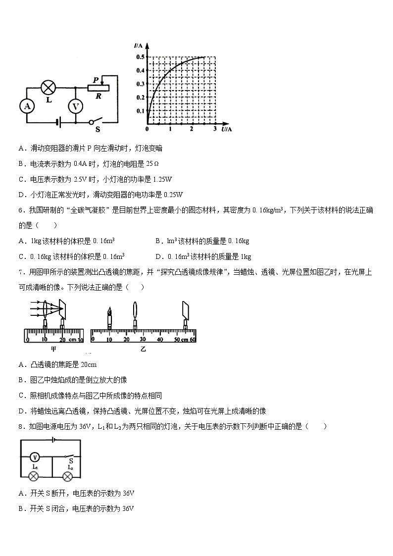 2023-2024学年江苏省苏南五市联考八年级物理第一学期期末考试模拟试题含答案02