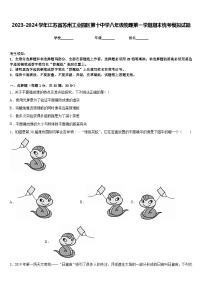 2023-2024学年江苏省苏州工业园区第十中学八年级物理第一学期期末统考模拟试题含答案