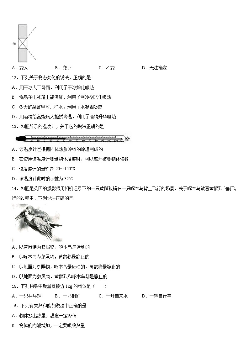 2023-2024学年江苏省苏州工业园区星港学校八年级物理第一学期期末达标测试试题含答案第3页