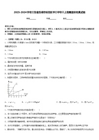 2023-2024学年江苏省苏州市姑苏区平江中学八上物理期末经典试题含答案