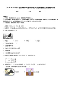 2023-2024学年江苏省泰州市高港实验学校八上物理期末复习检测模拟试题含答案