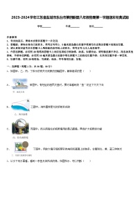 2023-2024学年江苏省盐城市东台市第四联盟八年级物理第一学期期末经典试题含答案