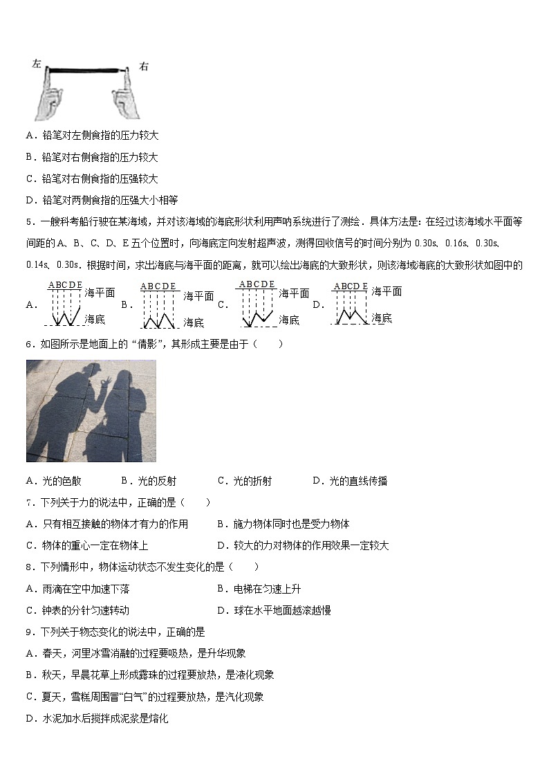 2023-2024学年江苏省高邮市八年级物理第一学期期末预测试题含答案第2页