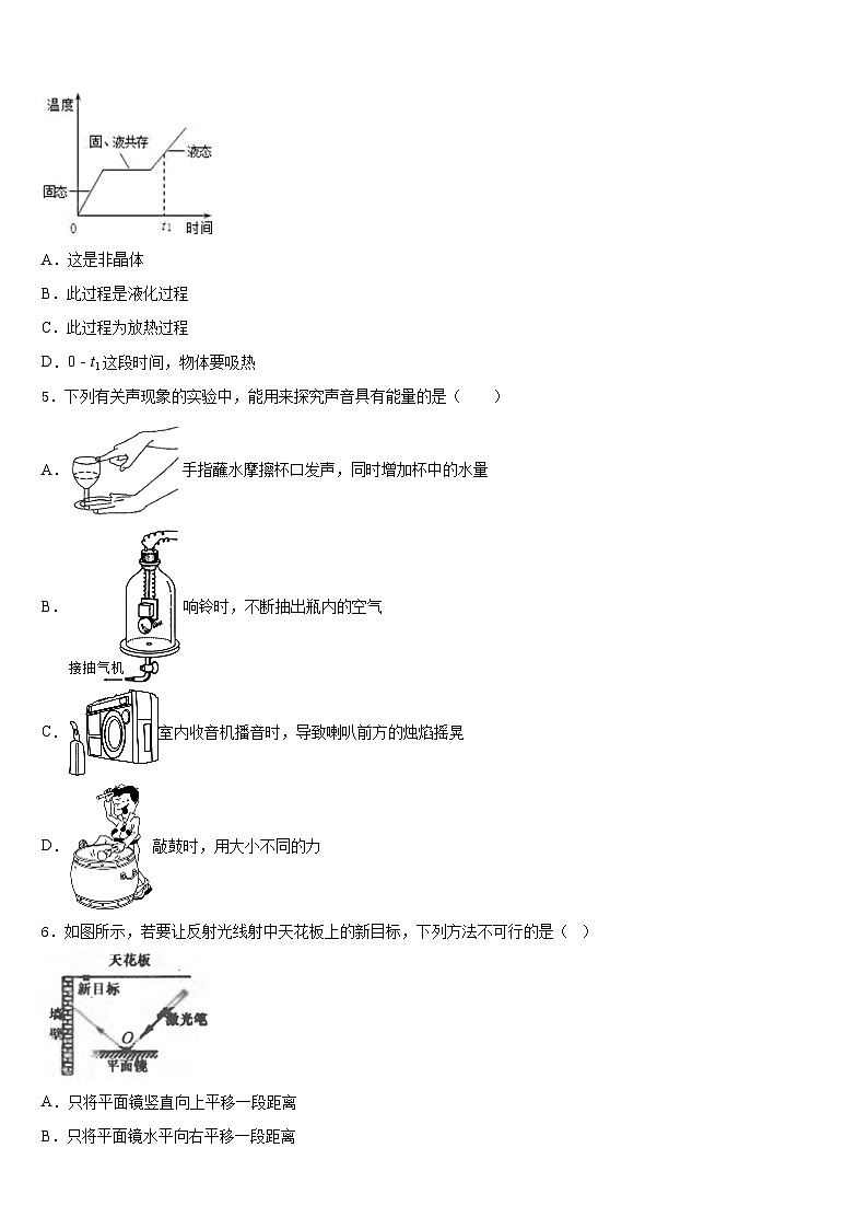 2023-2024学年江苏省邗江区物理八上期末考试模拟试题含答案02