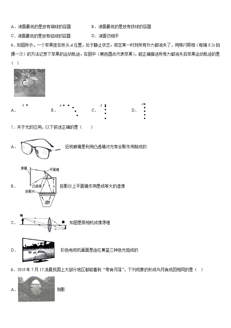 2023-2024学年江苏省苏州市苏州工业园区八年级物理第一学期期末学业质量监测试题含答案第2页